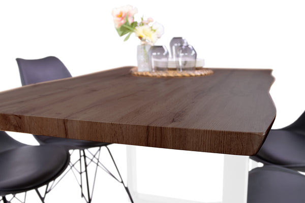 #nussbaumfarben #140x80 #u-gestellweiß