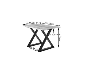 #naturfarben #120x80 #x-gestellschwarz