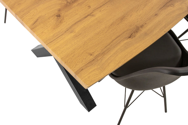 #wildeichenfarben #220x100 #x-gestellschwarz