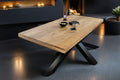#akazienaturfarben #240x100 #spider-gestellschwarz
