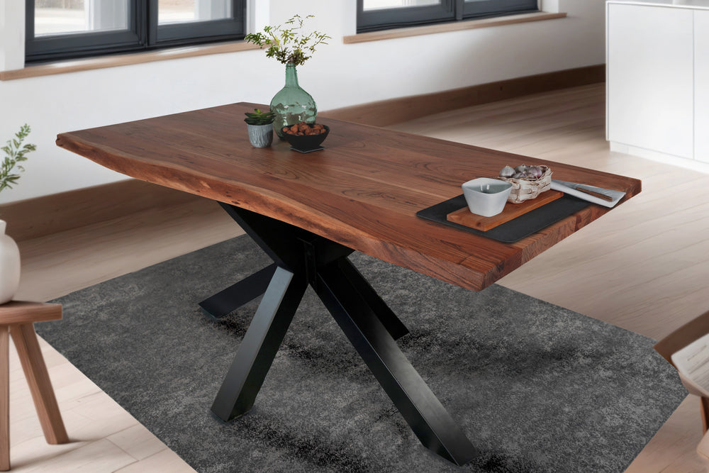 #nussbaumfarben #240x100 #spider-gestellschwarz