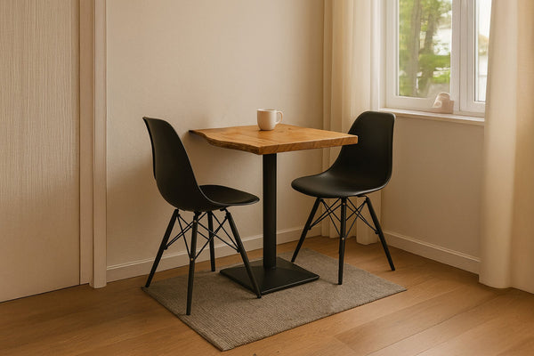 #akazienaturfarben #60x60 #säulen-gestelleckigschwarz