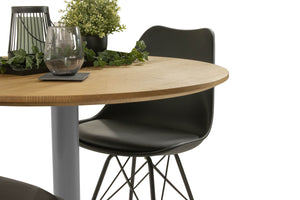 #eichenaturfarbengeölt #90x90 #säulen-gestelleckigsilber