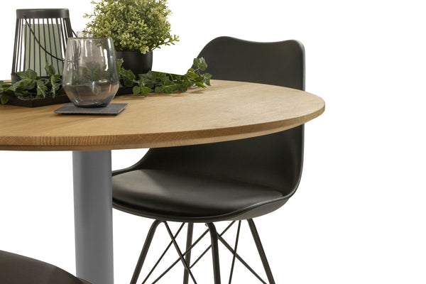 #eichenaturfarbengeölt #90x90 #säulen-gestelleckigsilber