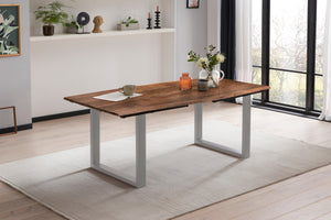 #nussbaumfarben #180(280)x90 #u-gestellsilber