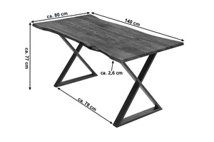 #nussbaumfarben #140x80 #x-gestellschwarz