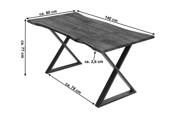 #nussbaumfarben #140x80 #x-gestellschwarz