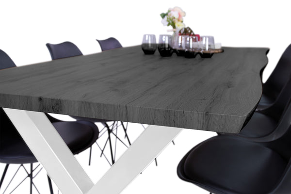 #graufarben #200x100 #x-gestellweiß