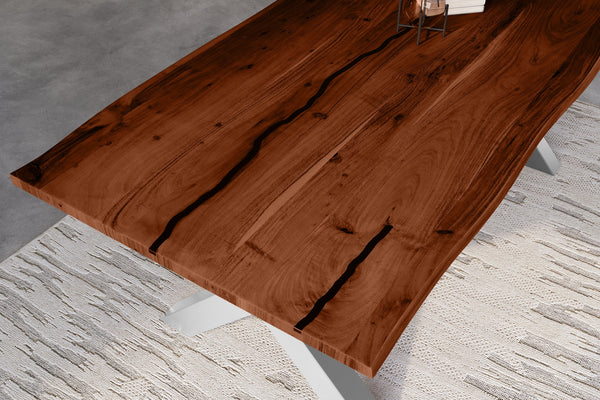 #nussbaumfarben #240x100 #x-gestellschwarz