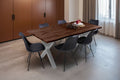 #nussbaumfarben #180x90 #x-gestellsilber
