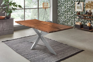 #nussbaumfarben #220x100 #spider-gestellsilber