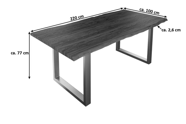 #nougatfarben #220x100 #u-gestellsilber