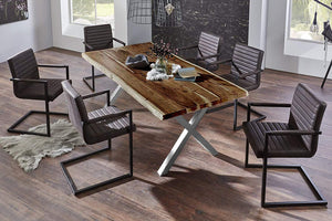 #nussbaumfarben #280x100 #x-gestellsilber