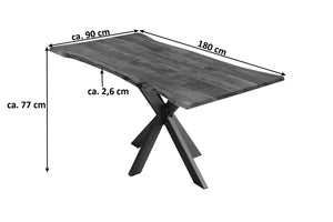 #nussbaumfarben #180x90 #spider-gestellschwarz