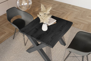 #holzgrau-optik #80x80 #x-gestellschwarz
