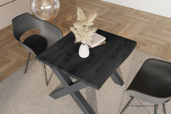 #holzgrau-optik #80x80 #x-gestellschwarz