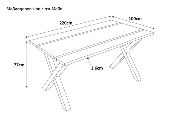 #220x100 #x-gestellschwarz