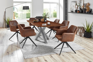 #nussbaumfarben #200x100 #spider-gestellsilber