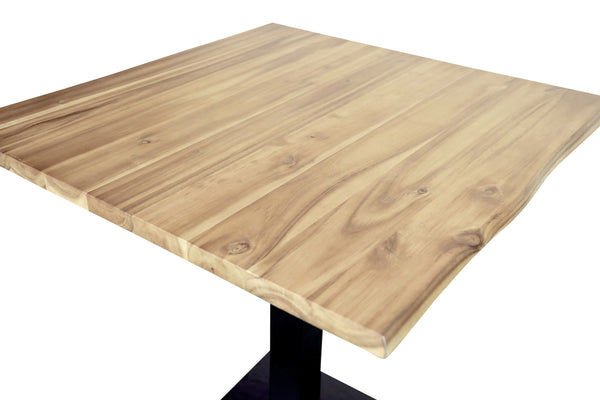 #akazienaturfarben #75x75 #säulen-gestelleckigschwarz