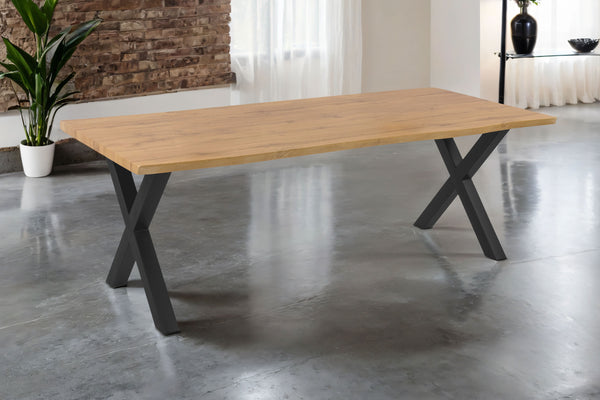 #wildeichenfarben #240x100 #x-gestellschwarz
