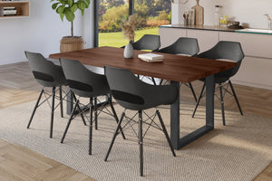 #holznussbaum-optik #220x100 #u-gestellschwarz