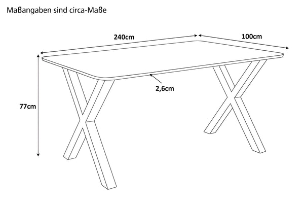 #240x100 #x-gestellschwarz