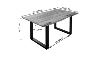 #teakfarben #160x85 #u-gestellschwarz