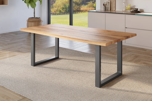 #holzwildeiche-optik #180x90 #u-gestellschwarz