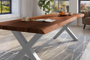 #nussbaumfarben #280x120 #x-gestellsilber