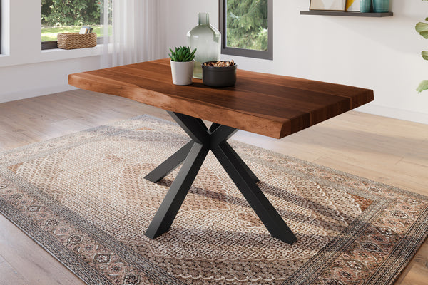#akazienussbaumfarben #160x85 #spider-gestellschwarz
