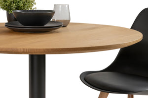 #eichenaturfarbengeölt #90x90 #säulen-gestellrundschwarz