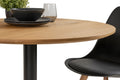 #eichenaturfarbengeölt #90x90 #säulen-gestellrundschwarz