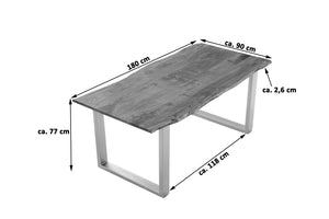 #nougatfarben #180x90 #u-gestellsilber