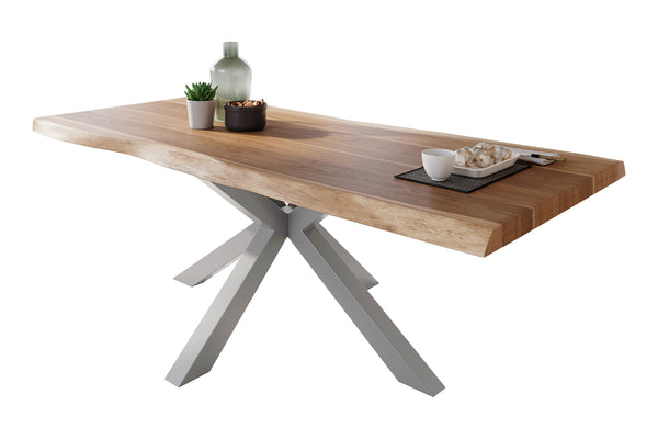 #akazienaturfarben #220x100 #spider-gestellsilber