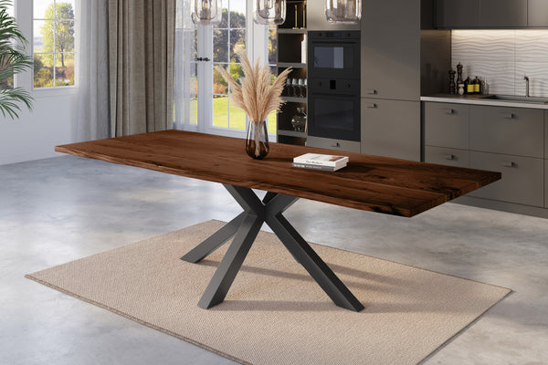 #nussbaumfarben #240x100 #spider-gestellschwarz