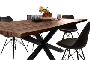 #nussbaumfarben #220x100 #spider-gestellschwarz