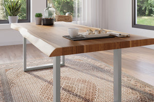 #akazienaturfarben #220x100 #u-gestellsilber