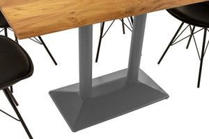 #akazienaturfarben #120x60 #säulen-gestellsilber