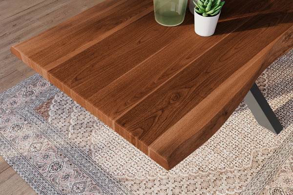 #akazienussbaumfarben #280x100 #spider-gestellschwarz