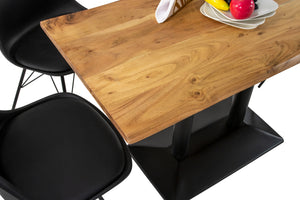 #akazienaturfarben #120x60 #säulen-gestellschwarz