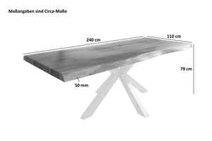 #nussbaumfarben #240x110 #spider-gestellschwarz