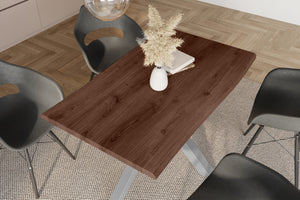 #holznussbaum-optik #160x85 #spider-gestellsilber