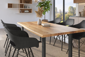 #holzwildeiche-optik #220x100 #u-gestellschwarz