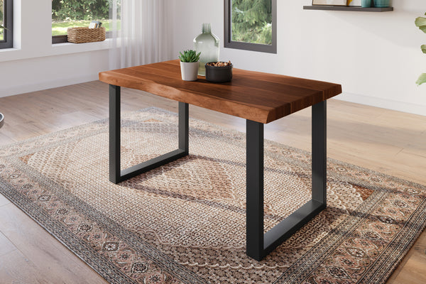 #akazienussbaumfarben #140x80 #u-gestellschwarz