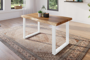 #akazienaturfarben #140x80 #u-gestellweiß