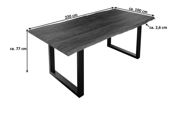 #nougatfarben #220x100 #u-gestellschwarz