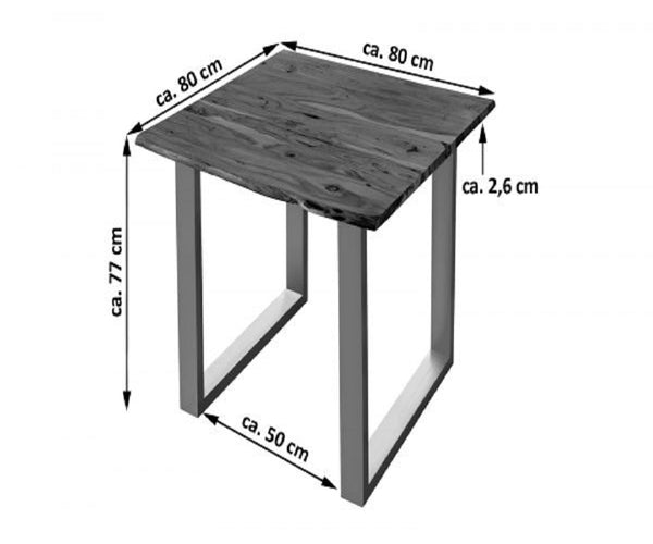 #nussbaumfarben #80x80 #u-gestellschwarz