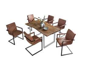 #nussbaumfarben #130x75 #u-gestellsilber