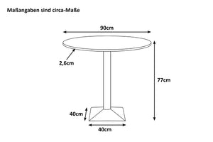 #eichenaturfarbengeölt #90x90 #säulen-gestelleckigschwarz