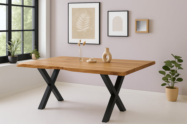 #naturfarben #220x100 #x-gestellschwarz